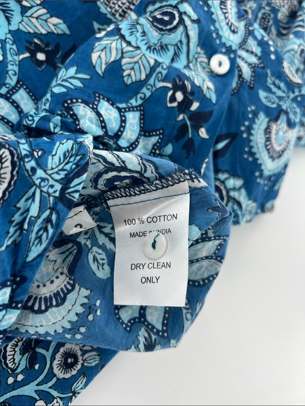 MILLE FRANCESCA TOP - FRENCH BLUE casual office feminine romantic cotton - Picture 9 of 9